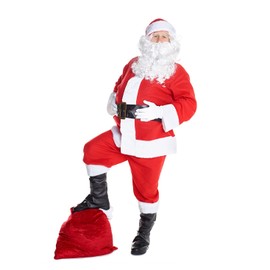 Morph Santa Claus Costume Adult Men, Santa Claus Costume for Men, Mens Santa Costume Adult, Santa Suit Mens, Christmas Santa. XL