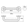 Tropik Home White 8" Disabled Grab Rail Bar Handle Mobility