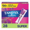 Tampax Radiant Tampons, Super Absorbency, With Leakguard Braid, Unscented, 28