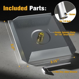 Spinner Plate for Deer Feeder – Fits 1/8” Motor Shaft, Easy-to-Install Replacement, Rust-Resistant with Mounting Hardware Included, Accessories for Game Feeders