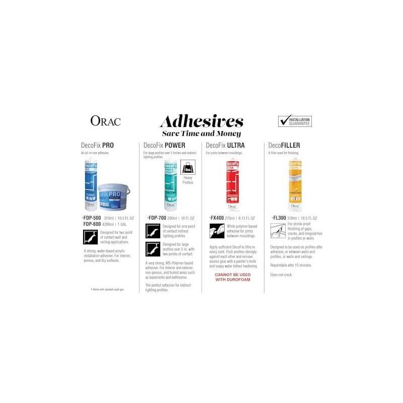 Orac Decor FX400 DecoFix Ultra Adhesive Cartridge - for Joints