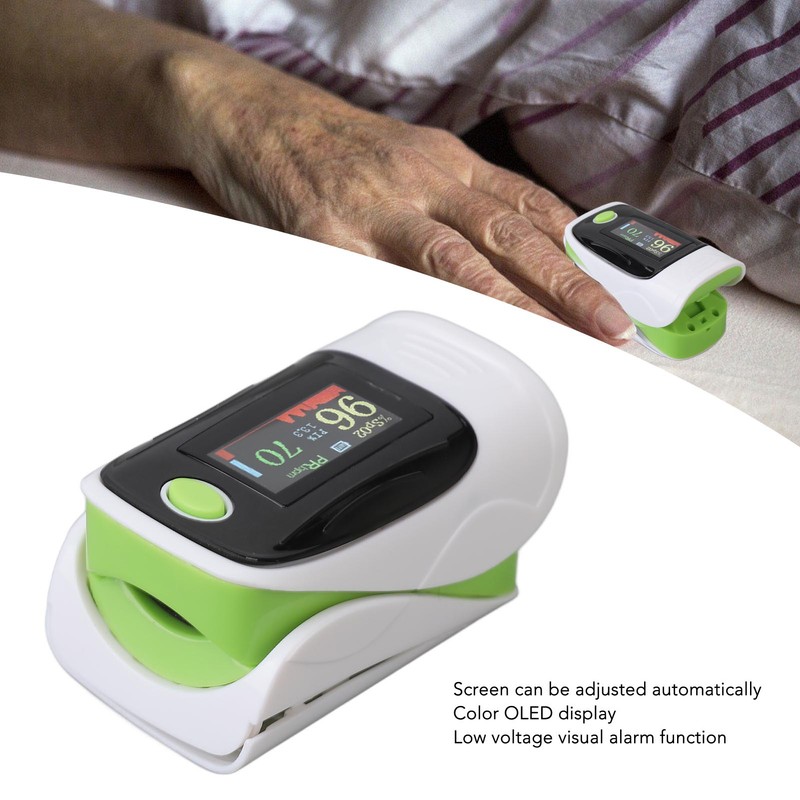 Fingertip Pulse Oximeter Adjustable Automatic Portable OLED Blood Oxygen Saturation