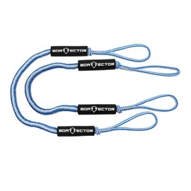 Extreme Max 3006.2735 BoatTector Bungee Dock Line Value 2-Pack - 4', Blue/White