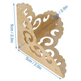 Pack of 4 Antique Box Corner Protectors, Antique Brass Jewellery Boxes Corners Wooden Case Cabinet Protector Edge Protection for Jewellery Boxes Wooden Boxes Furniture Corner