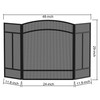 Fire Beauty Fireplace Screen 3 Panel Wrought Iron 48"(L) x