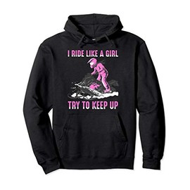 Snowmobile Hoodie Girl's Snowmobiling gift idea Pullover Hoodie