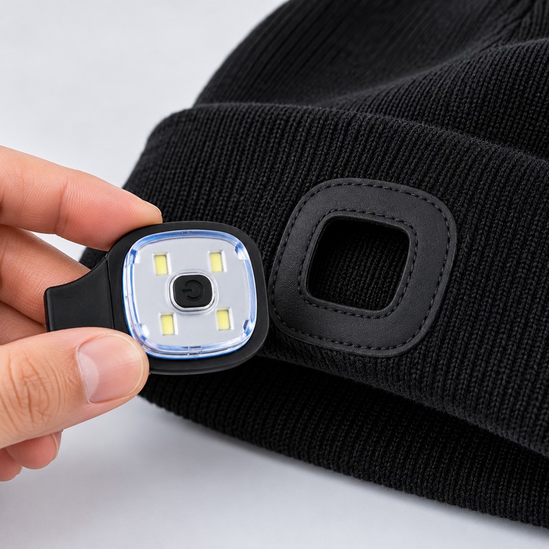 USB Rechargeable LED Beanie Hat for Men & Women –
