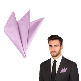 The Tie Co™ Satin Polyester Pocket Square – 28x28cm Handkerchief/Hanky for Suit Jackets, Weddings, Formal & Business Wear - Lilac