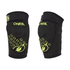 O'NEAL Knee Protector, Children, BMX Mountain Bike Downhill, IPX® Impact Protection Made of Polyurethane, Lightweight Construction, Abrasion-Resistant Material, Dirt Knee Guard Youth V.23, Black, Neon