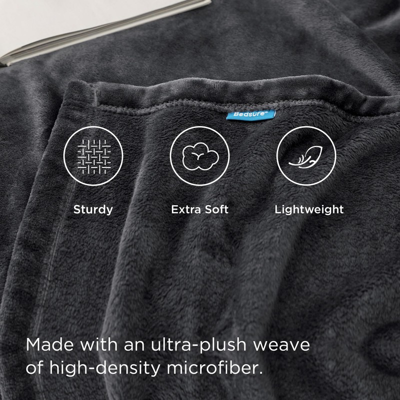 Bedsure Fleece Blanket Sofa Throw - Versatile Blanket Fluffy Soft