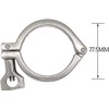 QiiMii Stainless Steel 304 Single Pin Heavy Duty Tri Clamp