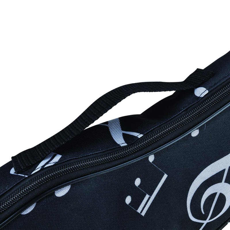 HilerPunk Musical Note Pattern Concert Ukulele Bag,Case,23Inch 600D Waterproof Oxford