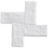 Cotton Fingertip Towels Set - 4 Pack White Highly Absorbent,