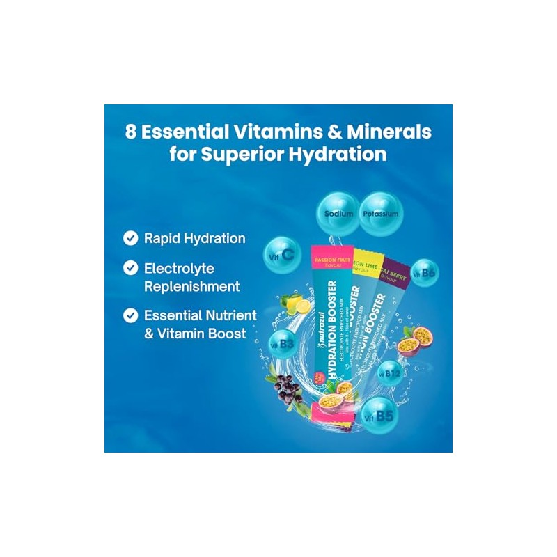 nutrazul Nutrazul Hydration Booster, Barras de electrolitos en polvo con