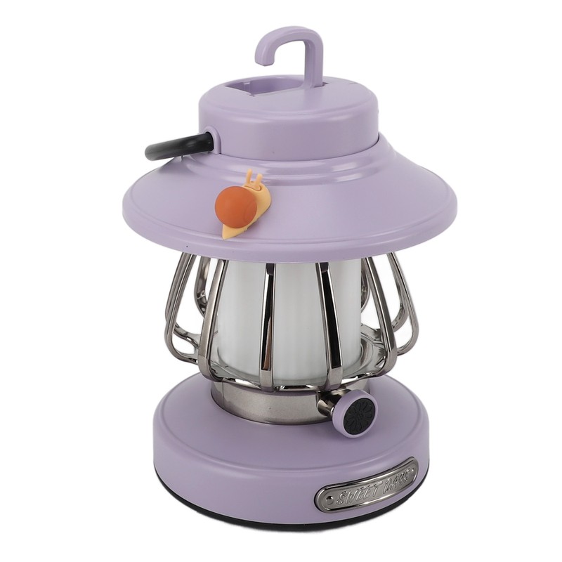 Retro Rechargeable Camping Lantern Infinite Dimming 3 Level Color Temperature