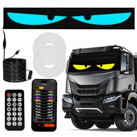 52" * 7.48" Large Size Devil Eyes Light, Led Eyes Strips for Cars, Truck & SUV Perfectly Synced Dynamic Patterns, Remote & Bluetooth APP Control, USB-Powered, IP68 Waterproof