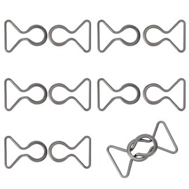 BENECREAT 6 Pairs Gunmetal Interlocking Metal Alloy Buckle, 5.2x4cm Interlocking Buckle Clasp Belt Accessories for DIY Waist Belt Hand Sewing Dress Belt Making, 8mm Thick