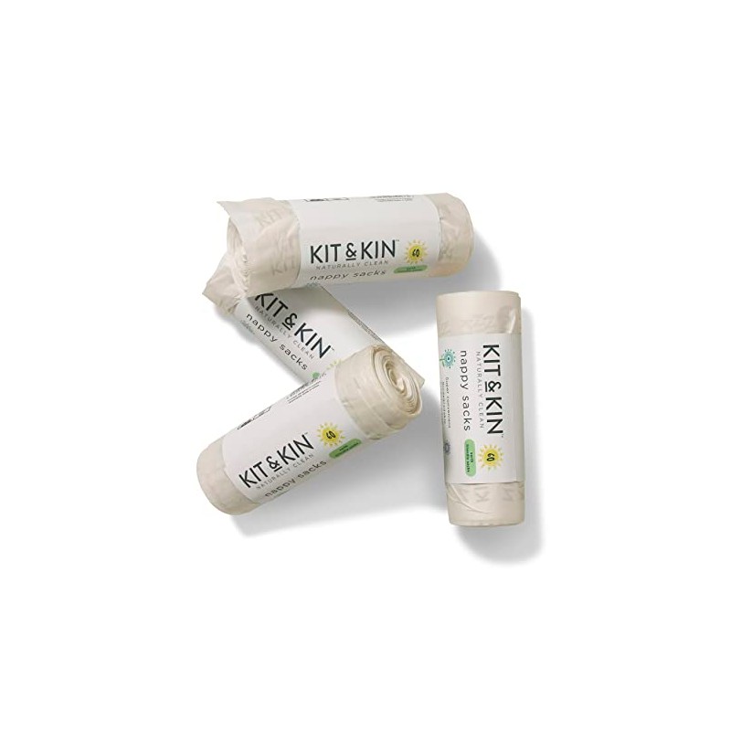 Kit & Kin Biodegradable Nappy Sacks (Pack of 60), 1