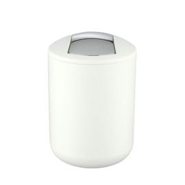 WENKO Brasil Swing Cover Bin, White, 14 x 14 x 21 cm