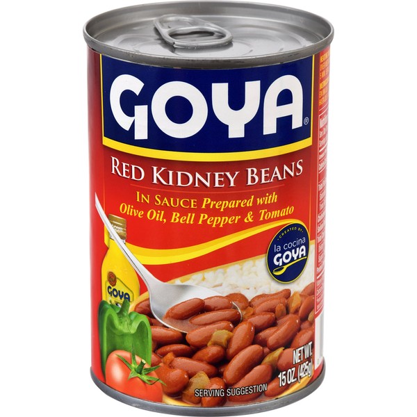 Goya Foods Red Kidney Beans in Sauce (Guisadas), 15-Ounce (Pack of 24)