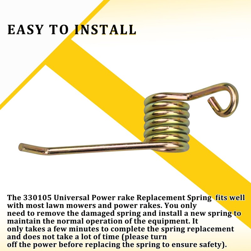 3 Pack 330105 Universal Power Rake Replacement Springs Compatible with