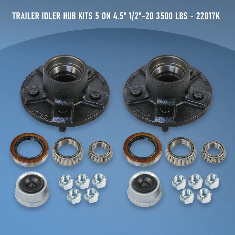 JDMSPEED Trailer Idler Hub Kits 5 on 4.5" for 3500