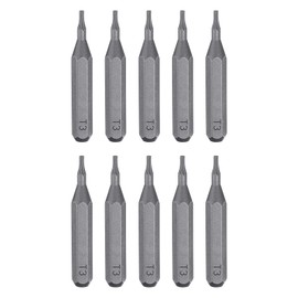 HARFINGTON 10pcs T3 Torx Screwdriver Bit 5/32" Hex Shank 28mm Length Magnetic Star 6 Point Head Hex Bits S2 Steel Screw Driver Bit for Electric Manual Screwdrivers Precision Repair