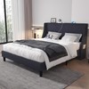 VECELO Queen Bed Frame with Type-C & USB Port, Wingback