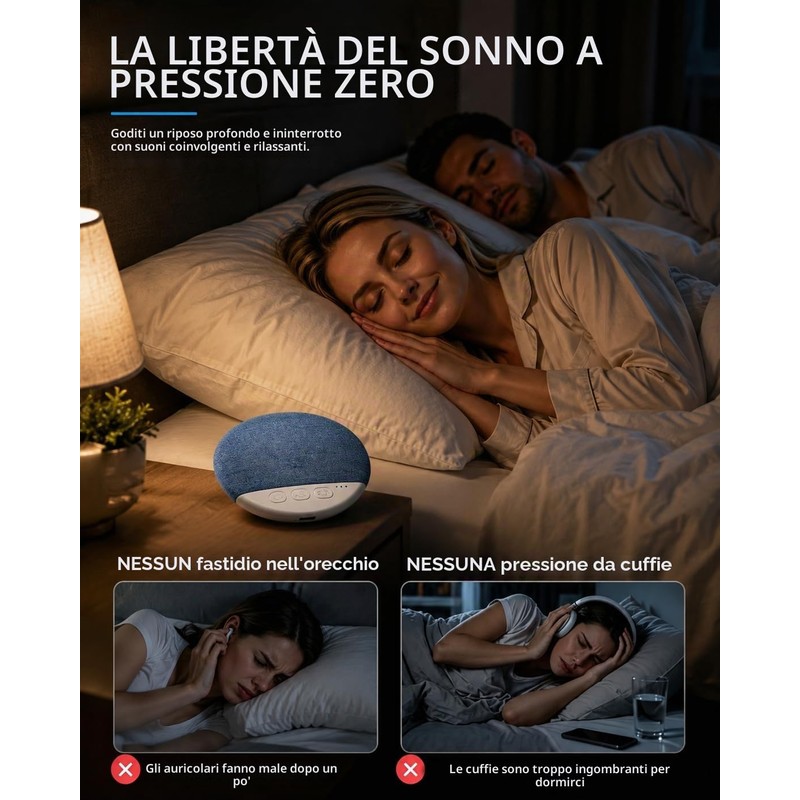 PIJJWY Pillow Speaker Per Dormire, Mini Cassa Bluetooth Portatile Bluetooth