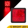 Maxxhaul 70429 Trailer Hitch Cover With 12 Leds Brake Light,