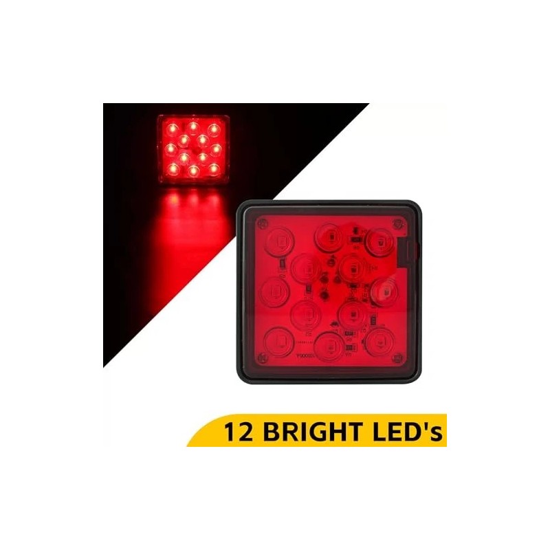 Maxxhaul 70429 Trailer Hitch Cover With 12 Leds Brake Light,