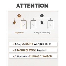 MOES Matter Smart Touch Wall Light Switch, Glass Panel Wi-Fi Wall Switch, Needs Neutral Wire, Single Pole, 2.4GHz, Timer and Schedule,Remote & Voice Control with Alexa, Google Home & Siri White 2 Gang