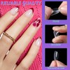 ZIFUTON Short Almond Nail Tips, 288Pcs Half Matte Clear Soft