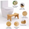 Unbranded Bamboo Toilet Stool, Wooden Squatting Potty Stool for Adults,
