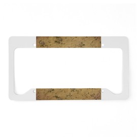 CafePress Vintage Antique Rustic Floral Garden Old Paper LIC Aluminum License Plate Frame, License Tag Holder