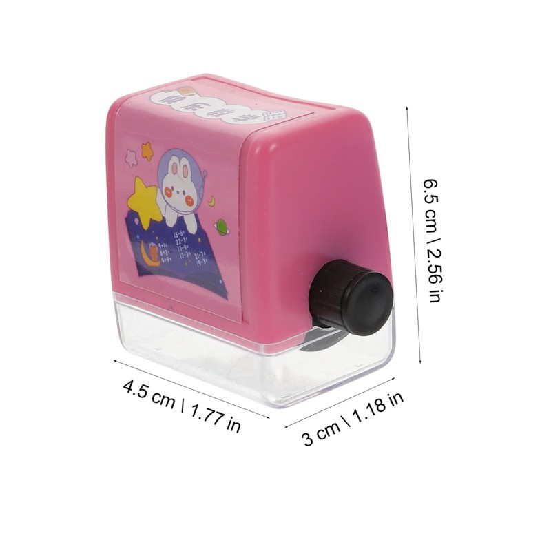 KONTONTY 4 Sets Compact Math Stamps Lovely Roller Stamps for