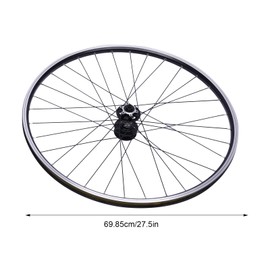 27.5" Mountain Bike Wheel Set, Aluminum Alloy Rim Disc Brake MTB Wheels Fit 7-11 Speed Cassette,Quick Release Front Rear Wheels (Black, 27.5")