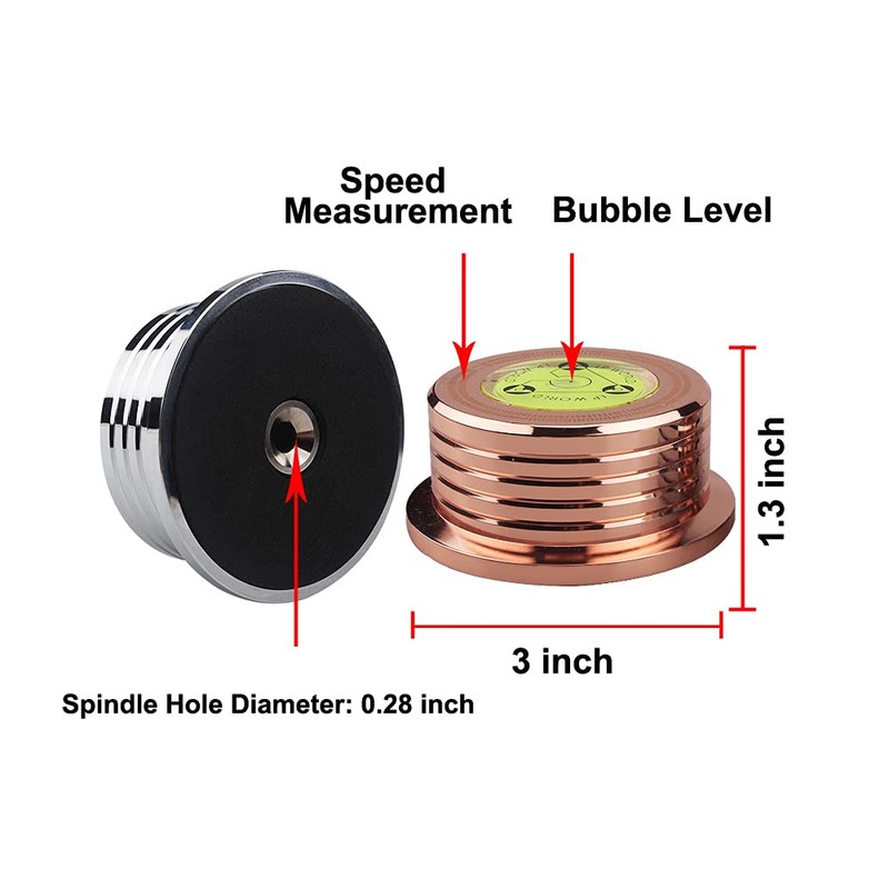 LP Weight Phono Disc Stabilizer, 60Hz Turntable Level, 9.5 oz