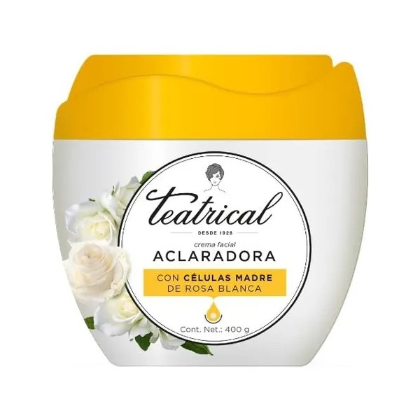 Crema Facial Teatrical Aclaradora Células Madre De 400 G