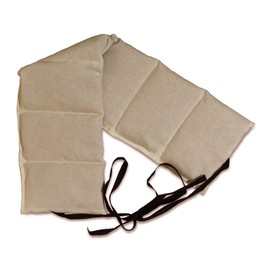 Linseed Cushion 7 Chamber with Ribbon 65 x 15 Raw White Heat Cushion Grain Cushion Back Lumbar