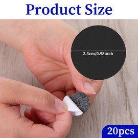 BOHUIZ Pack of 20 NFC Tags, 25 mm Sticky NFC Stickers, Rewritable Ntag215 NFC Cards, Compatible with TagMo and Amiibo (Black)