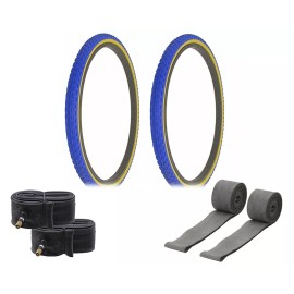 Duro PAIR OF BLUEGUM BICYCLE DURO BMX TIRES ,TUBES , STRIPS 26 X 1.75 COMP III TREAD