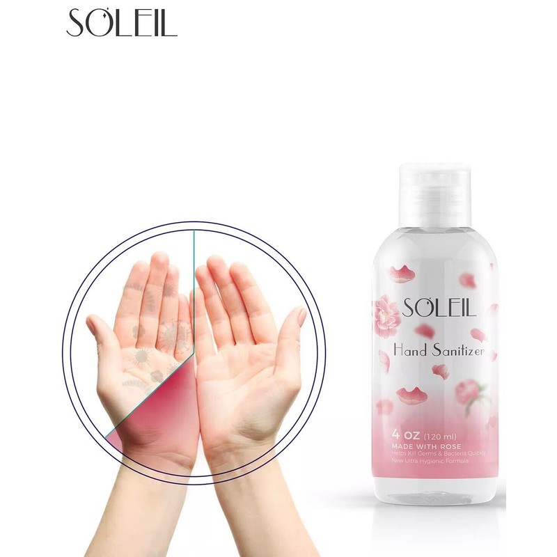 Soleil Hand Sanitizer (2-PACK) 1 Lavender & 1 Rose -