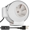 4 Inch Duct Fan with Switch: modunful 3-pin AC Inline