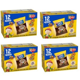 Keebler Chips Deluxe, Mini Cookies, Rainbow with M&M's Mini Chocolate Candies, 12 Oz. (Pack of 4)