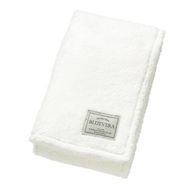 Kusuhashi Crest Woven Imabari Towel DOUBLE STAR BLUEVERA Face Towel, Approx. 13.0 x 31.5 inches (33 x 80 cm), Made in Japan, Off-White, 1-04116-31-OW