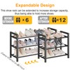 Detsuk 3-Tier Expandable Shoe Rack – Adjustable Heavy-Duty Metal Shoe