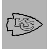 Unbranded Kansas City Chiefs Vinyl Decal - White, 4"