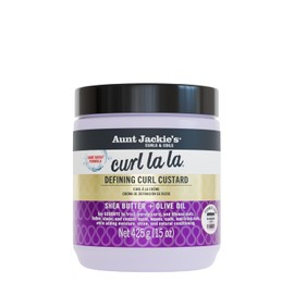 Aunt Jackie's Curl La La, Lightweight Curl Defining Custard, Creates Long Lasting Curly Hair with Mega-moisture Humectants, Enriched with Shea Butter and Olive Oil, 15 Ounce Jar