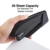 Staples One-Touch Desktop Stapler, 20 Sheet Capacity, Black (44436)